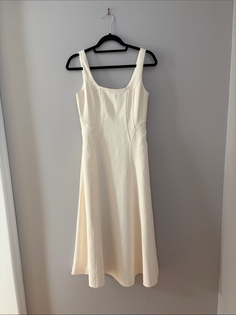 Christian Lacroix Cream Scoop-Neck Midi Dress